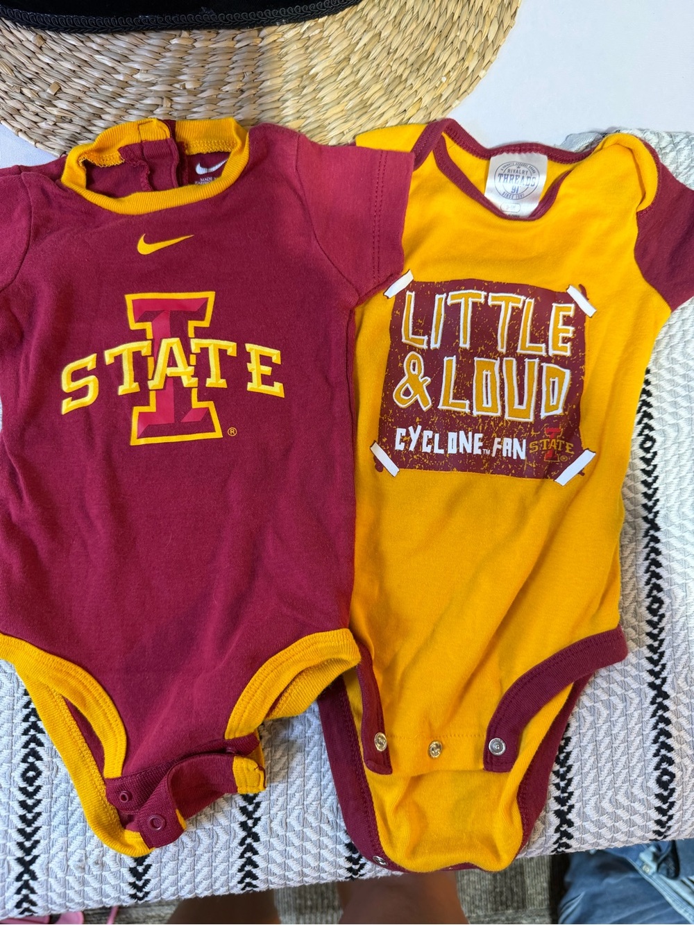Nike Iowa State Kids Bodysuits - Maroon & Gold